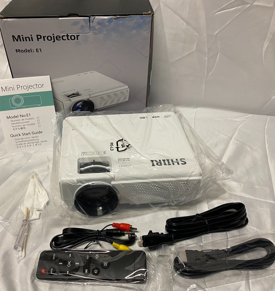 SHIIRI MINI Projector, MODEL E1, New(opened Bx) Home Theater Projectors