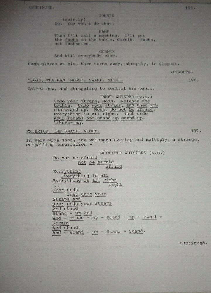 Dennis Potter - CRADLE SONG - Screenplay - 1982 - Original unpublished script