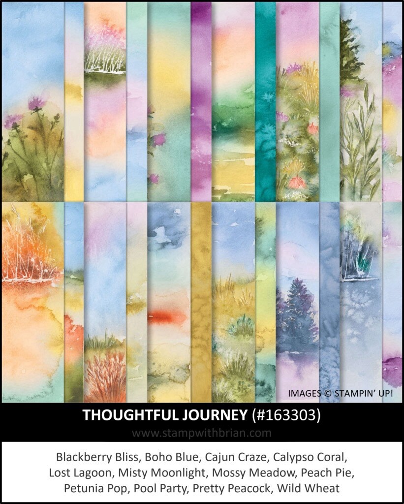Stampin Up THOUGHTFUL JOURNEY (24) Sheets 6x6 Designer Series Paper DSP