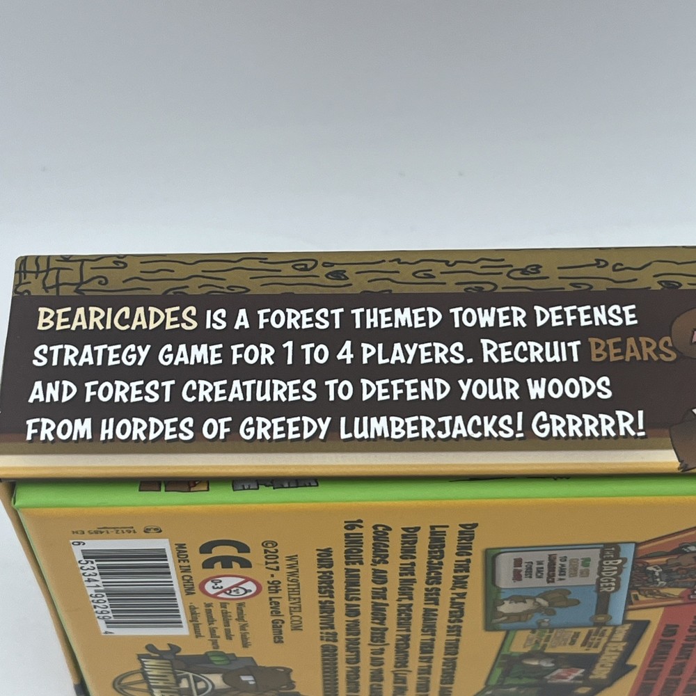 Bearicades 9th Level Card Game- Used/complete Game Set
