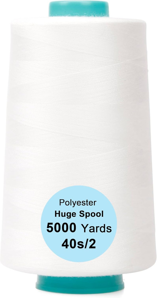 Single Huge Spool 5000 Yards Each Polyester Quilting Thread Machine Embroidery T