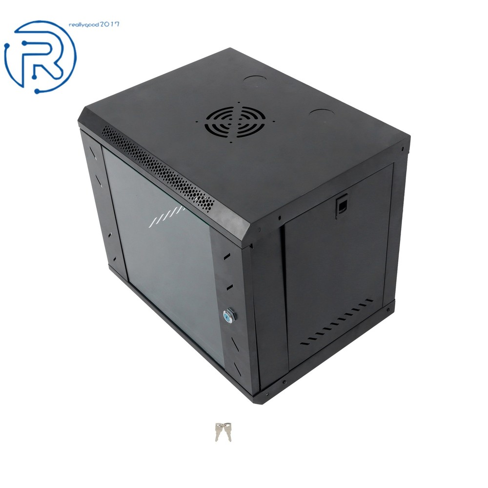 1PC 9U Server Rack Enclosure Maximum depth 15.5" wall mount network With Locks