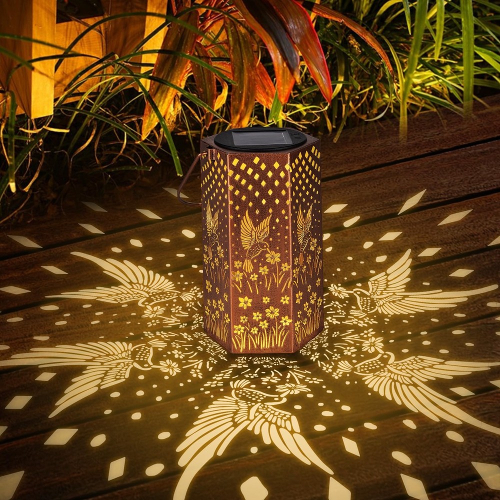 2 Pack Hummingbird Solar Lanterns Outdoor Waterproof - 2PC