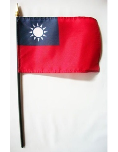 Taiwan 4" x 6" Mounted Flags