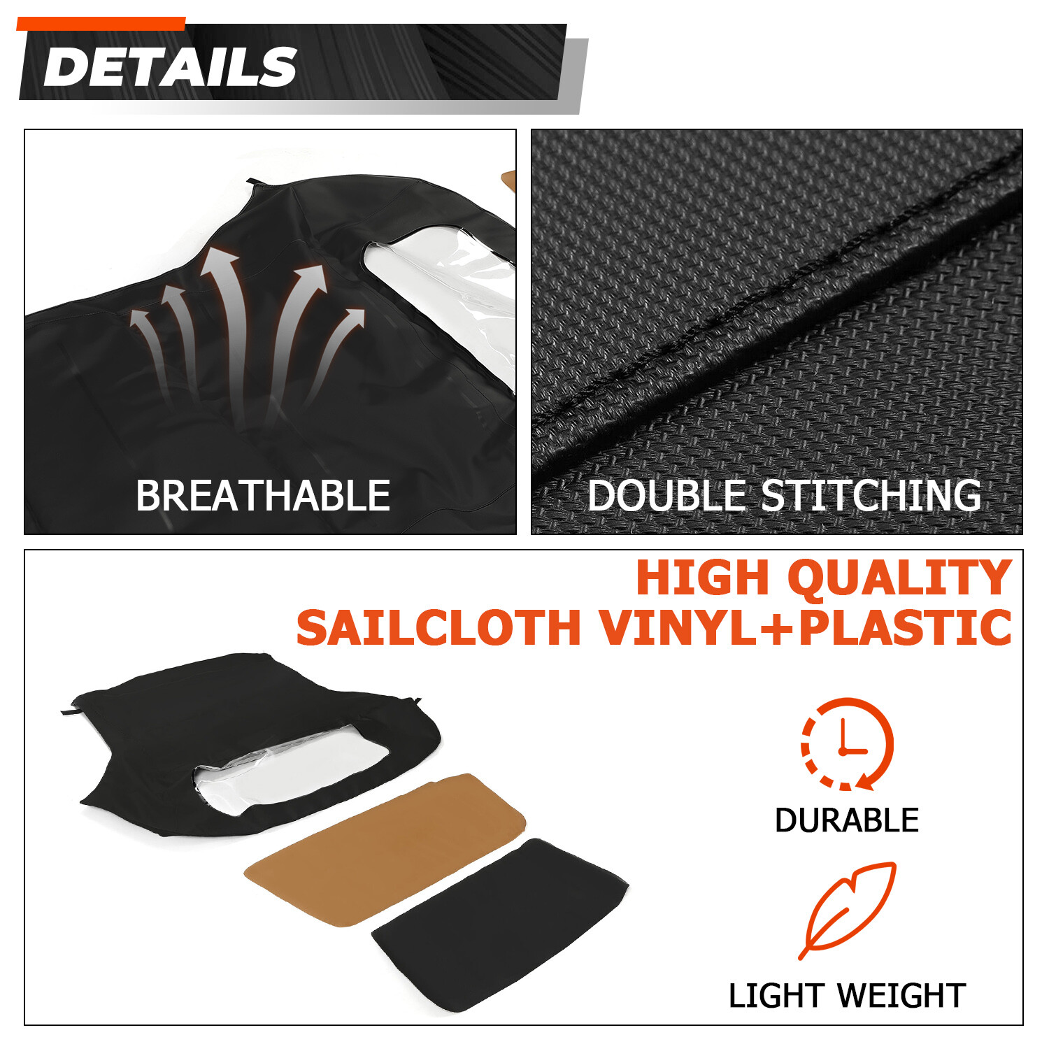 For 1994-1999 BMW E36 318i 323i 325i 328i Convertible Soft Top w/Plastic Window