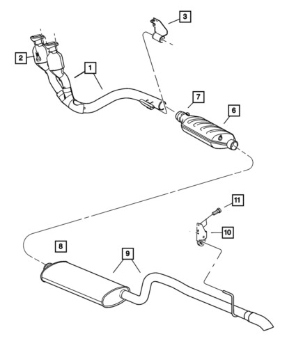 Exhaust Muffler Mopar 52101017AC