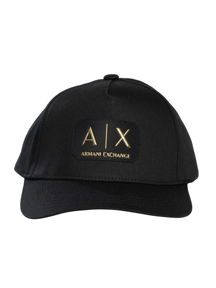 Armani Exchange Men's Box Logo Cap, Black