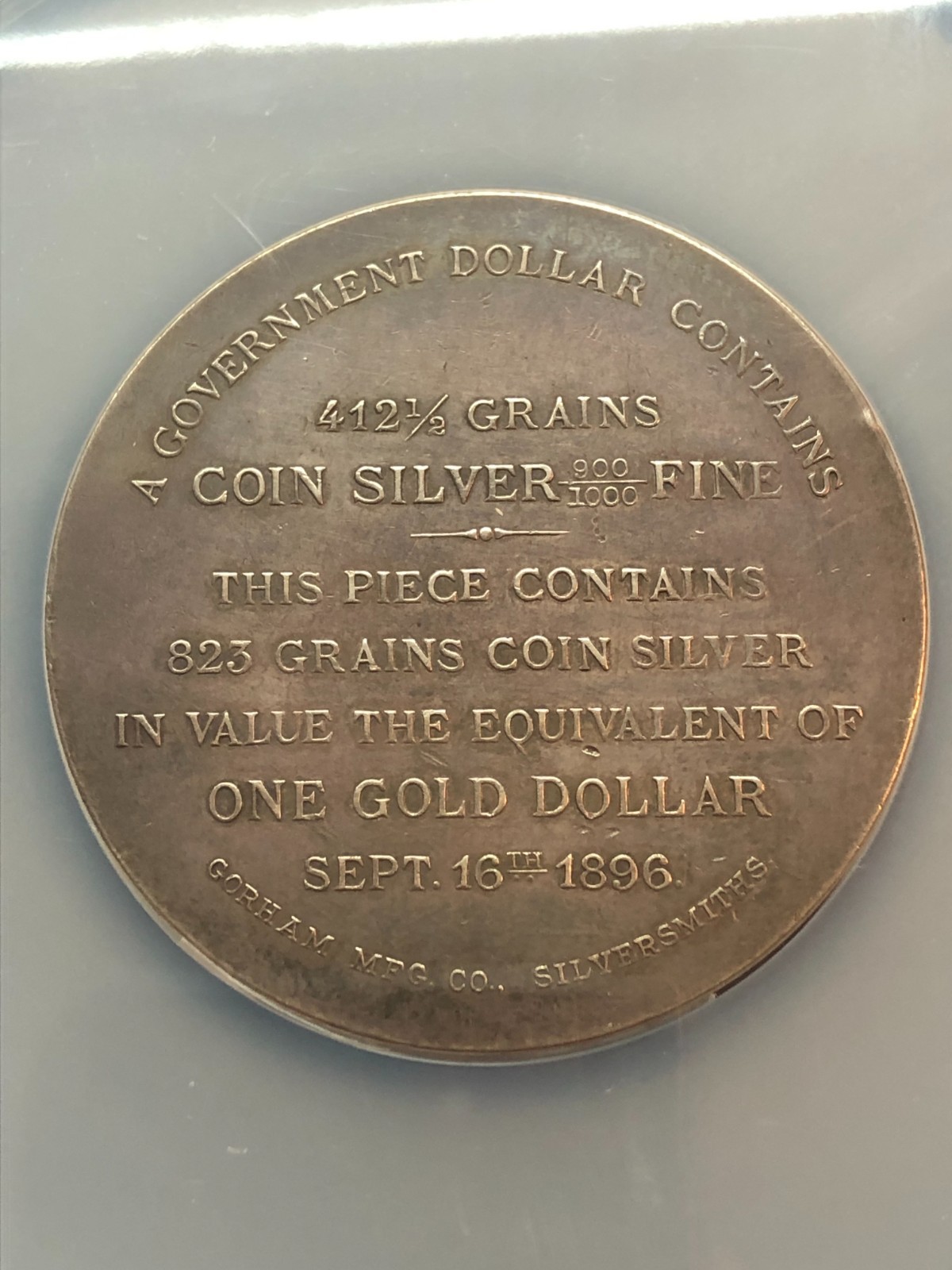 Bryan Dollar, 1896 & 1900 Presidential Campaign Item, So Call Dollar HK 780