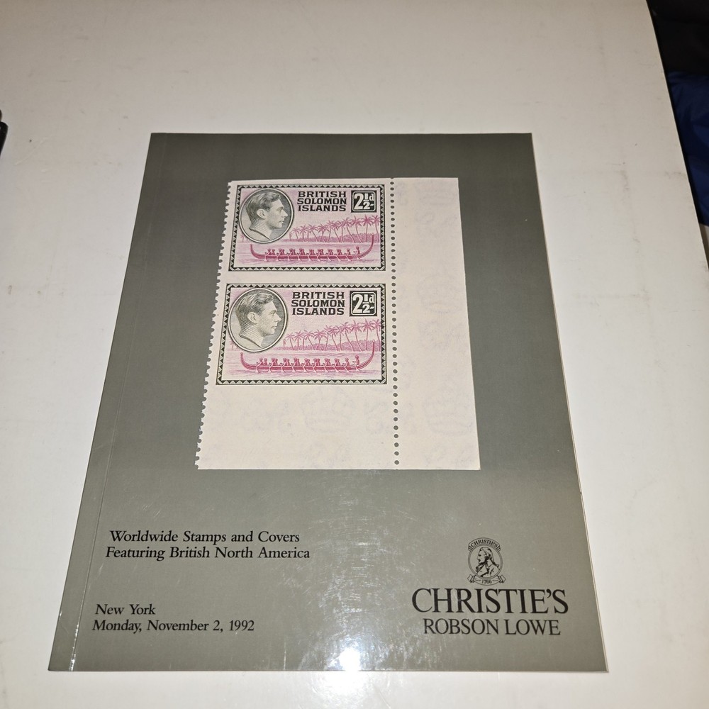 Christie;s Robson Lowe Stamp Catalog Lot (10) 1987-92 US, World Postal Philately
