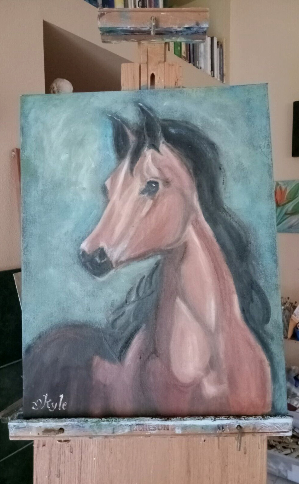 Horse Pony Oil Painting Original Handmade Artwork