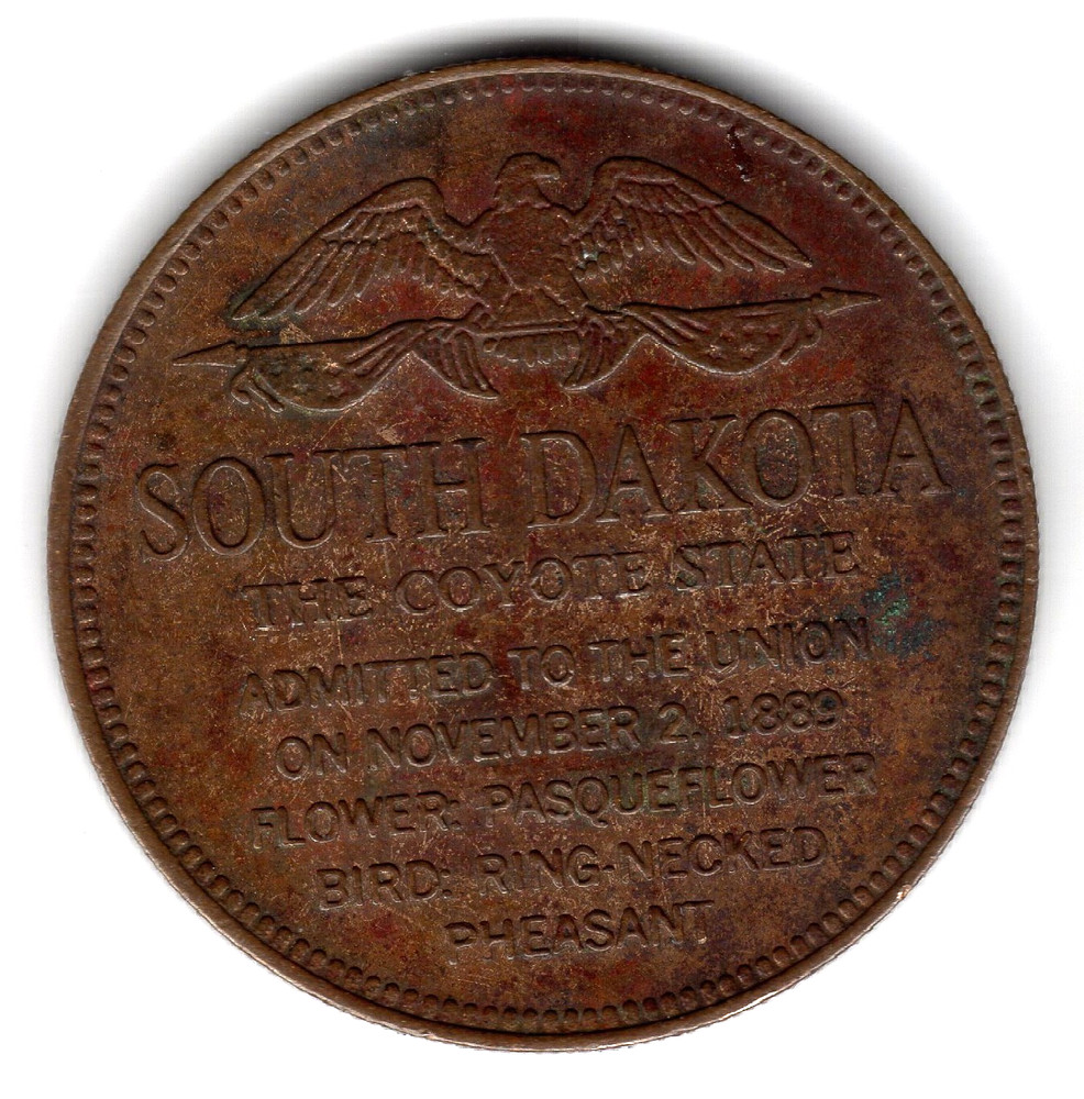 South Dakota The 40th State Shell token coin