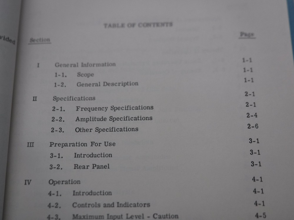 Ailtech 707 Spectrum Analyzer Operating Manual Rev A