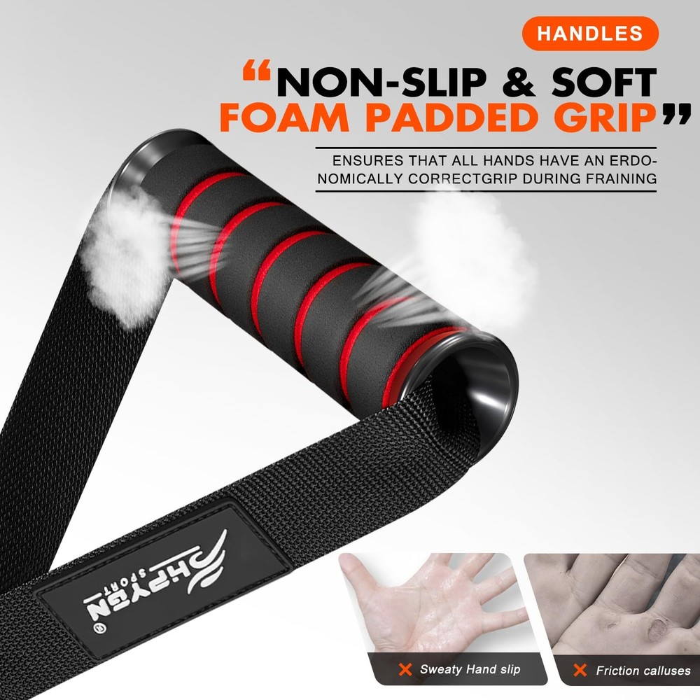 HPYGN Exercise Handles, Replacement Handles for Cable Machine, 1-Red