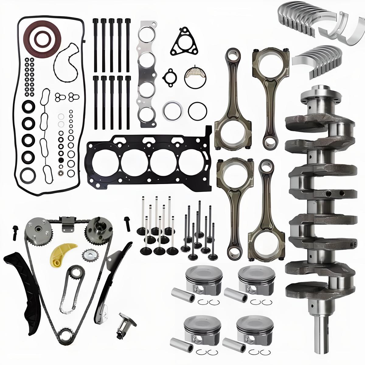 1.8L Engine Overhaul Rebuild Kit Crankshaft Rods Timing For Toyota Corolla 2ZRFE