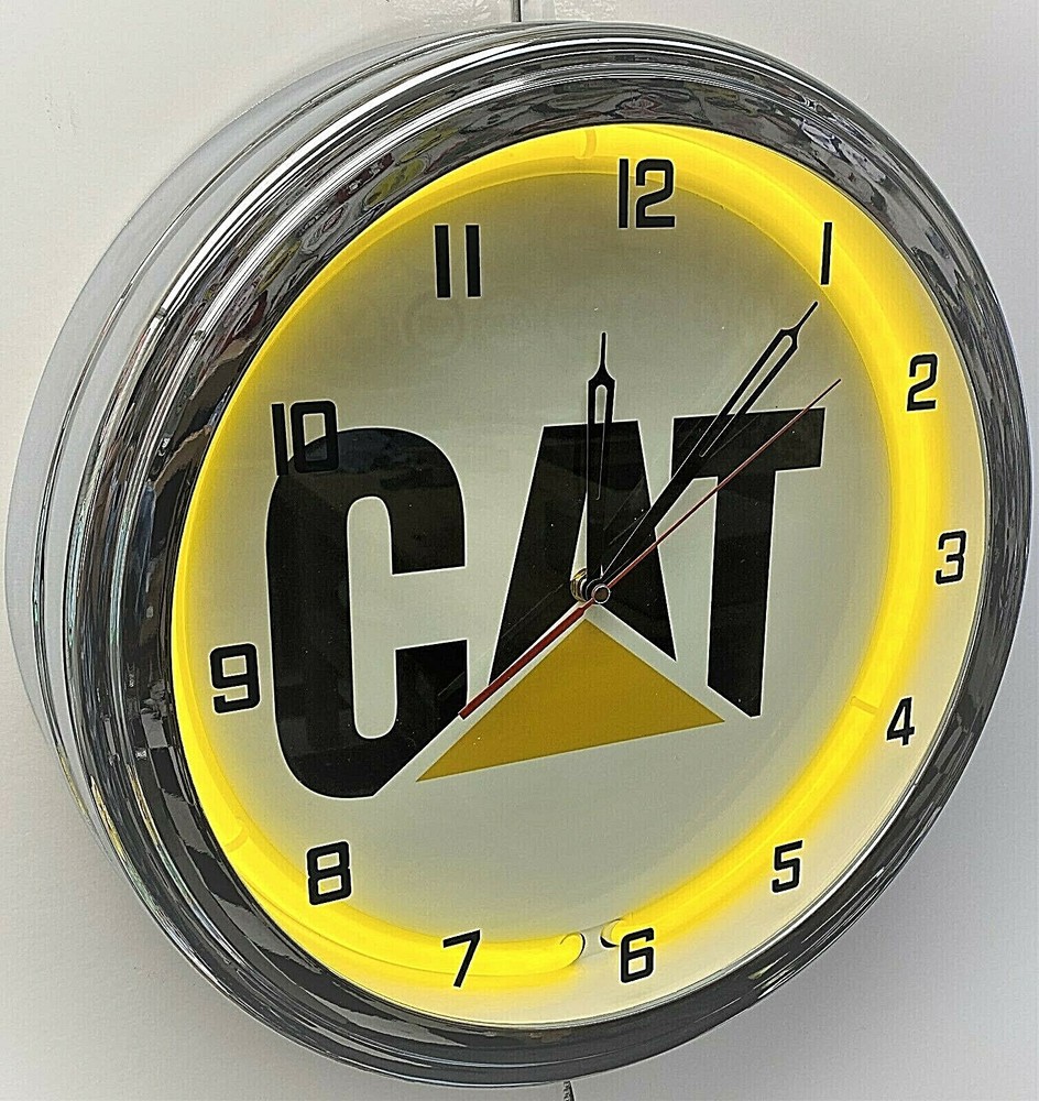 16" Caterpillar CAT Sign Single Neon Clock