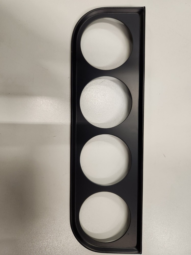 4 Gauge Panel, 2 1/16" Black