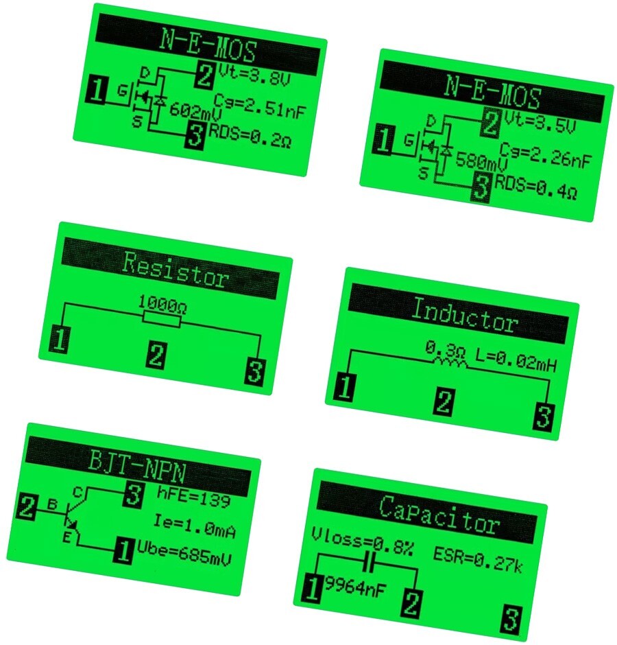 LCR-T4 Mega428 Backlit Component Tester ESR Meter Kit LCD Display With Case DIY