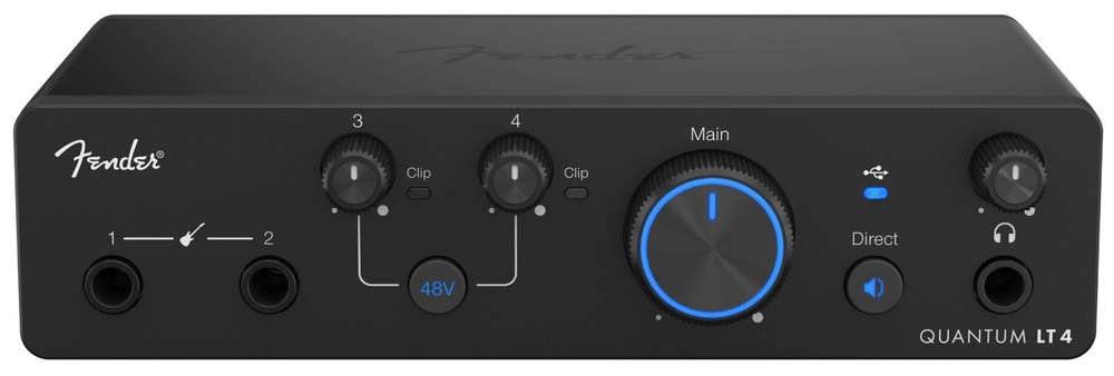 Fender Quantum LT 4 USB-C 4x2 Bus Powered Recording Interface+XLR Cable