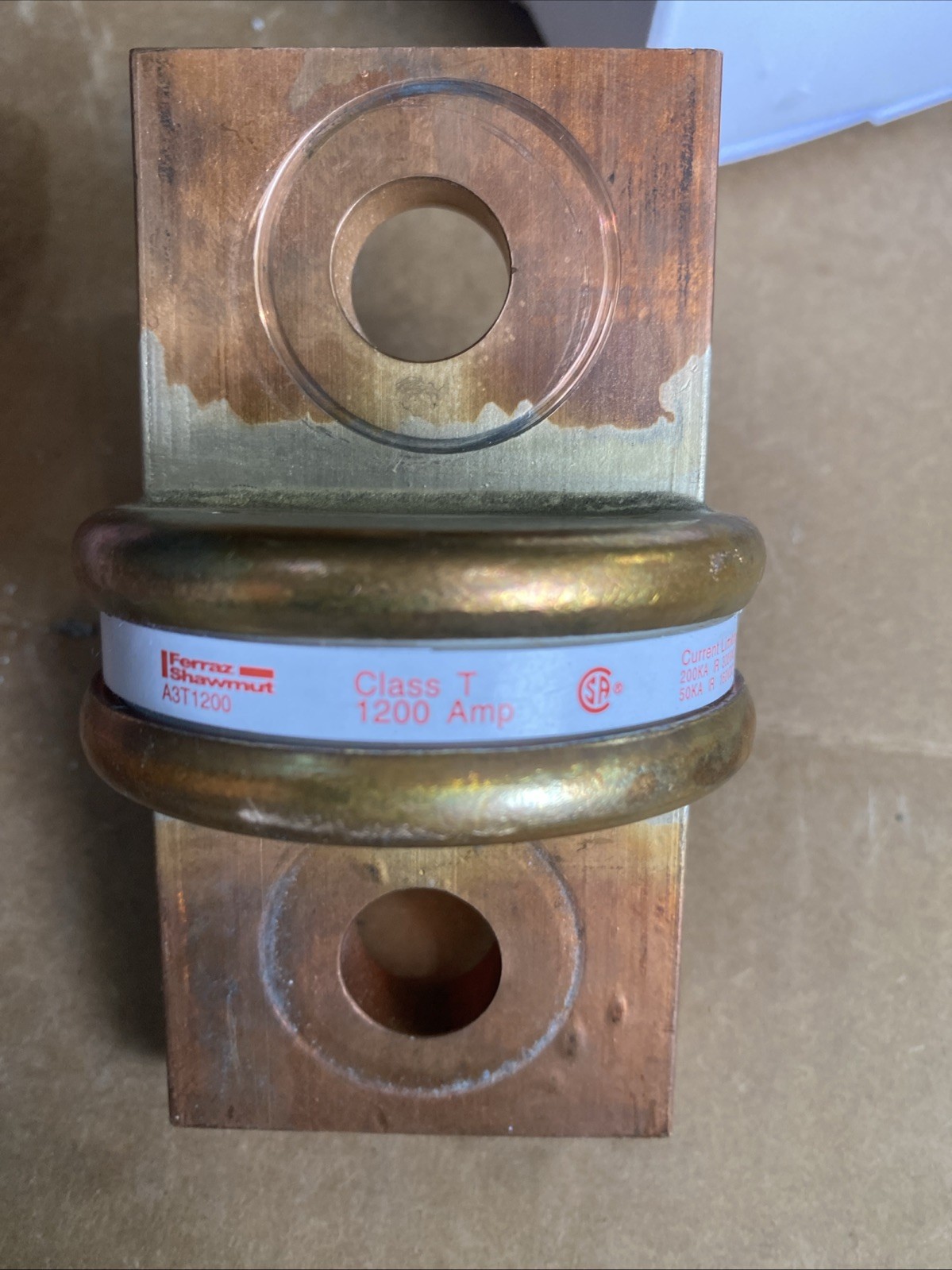 Bussmann Class T Fuse 1200 Amp Copper Conductors UL Certified