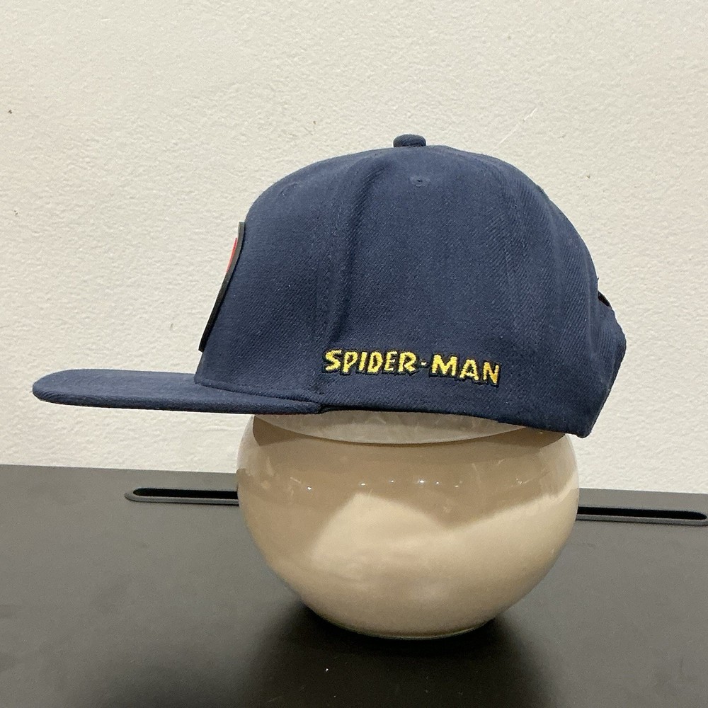 Marvel Spider-Man Lids Exclusive Snapback Hat Navy Blue Comic Panel Underbrim