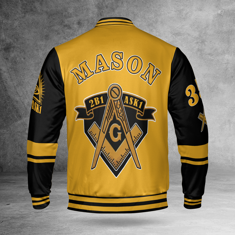 Custom Name Freemason 357 AB1 Ask1 Mason 3D Baseball Jacket S-5XL