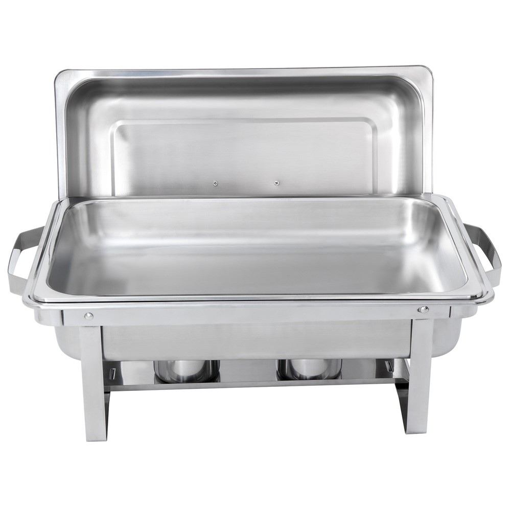 Chafing Dish Buffet Set 4 Pack 8 QT Stainless Steel Foldable Rectangular Chafer