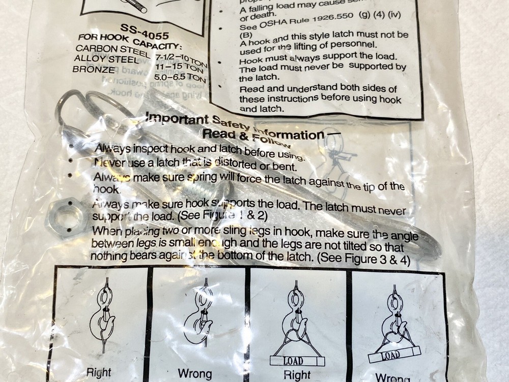 CROSBY HOOK LATCH KIT SS-4055