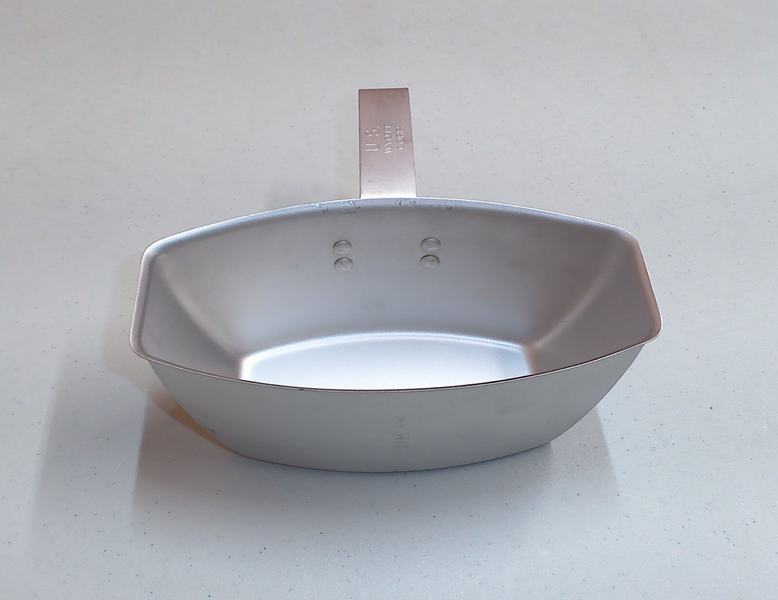 Vintage Vietnam Era 1972 USGI WYOTT Stainless Steel Arctic Canteen Cup w/ Handle