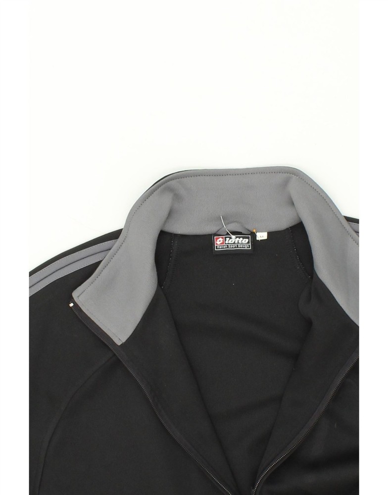 LOTTO Mens Tracksuit Top Jacket Medium Black Polyester J102