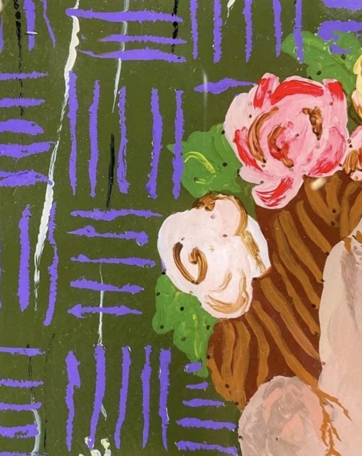 antique mexican folk art painting