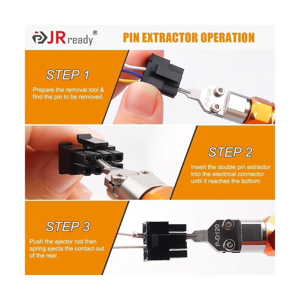JRready ST5262 2Pcs Molex Micro Fit Extractors Microfit Terminal Release Tool...