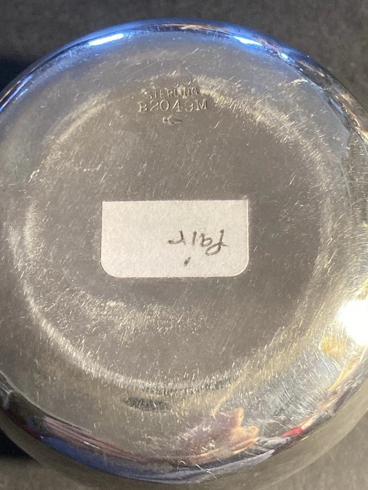1915 Gorham Sterling Cigar Cups Embossed