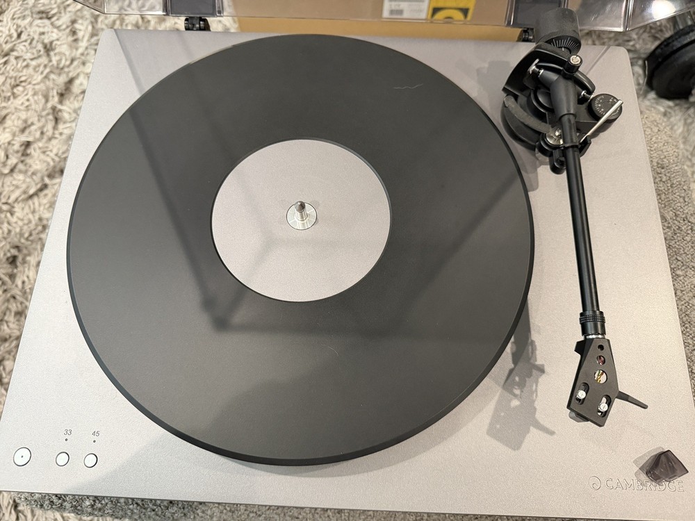 Cambridge Audio Alva TT V2 Turntable with preamp and Bluetooth functionality.
