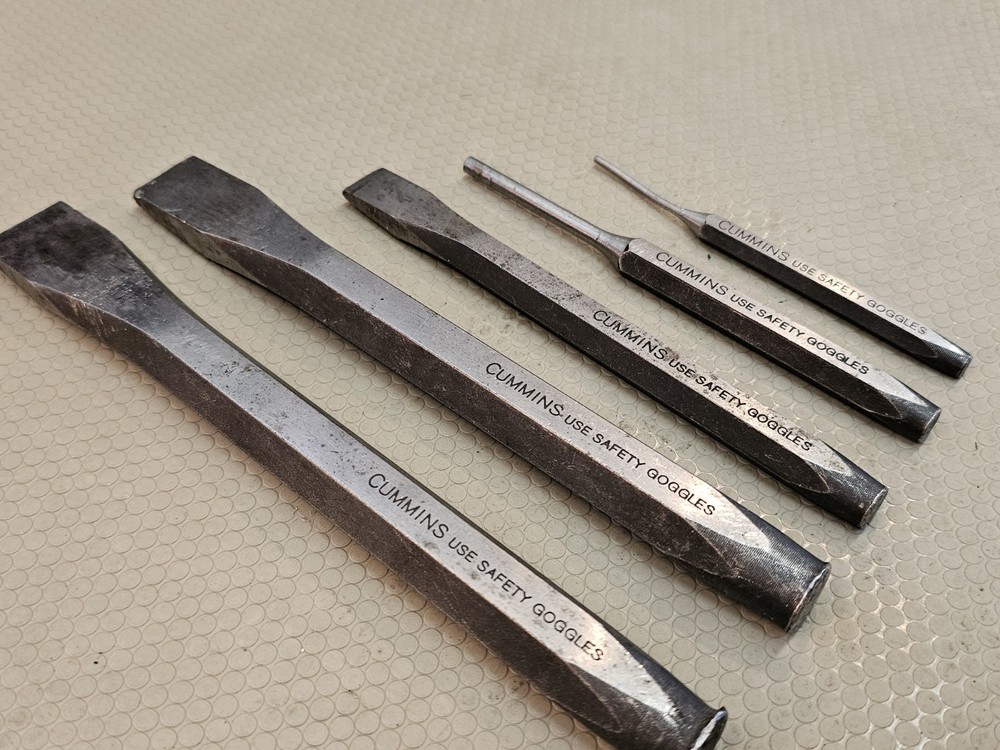 5 pc Cummins Chisel Punch Set USA like Snap *RARE*