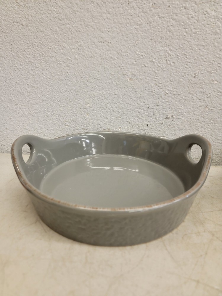 TECHNIQUE Nesting Casseroles (3) Round 7.5" - 10" Gray Black Tan