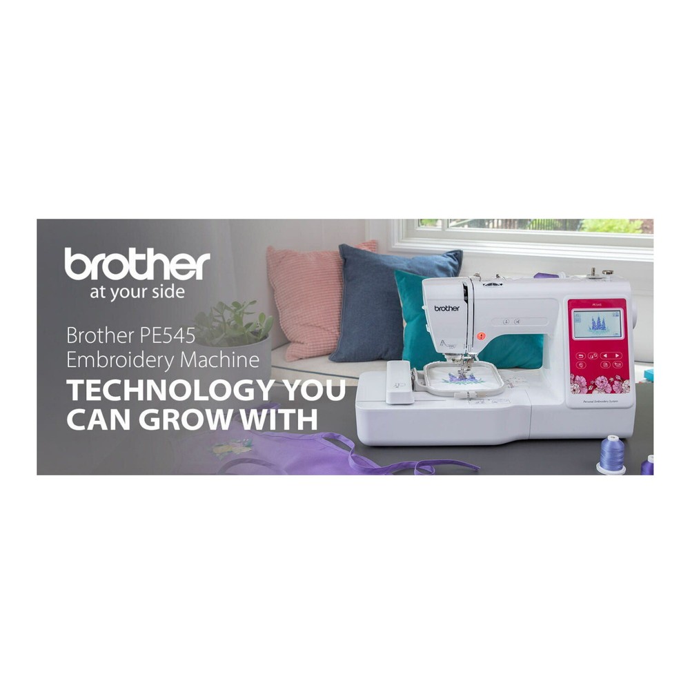 Brother Elite PE545 3.7-In LCD Touch Display Computerized Embroidery Machine