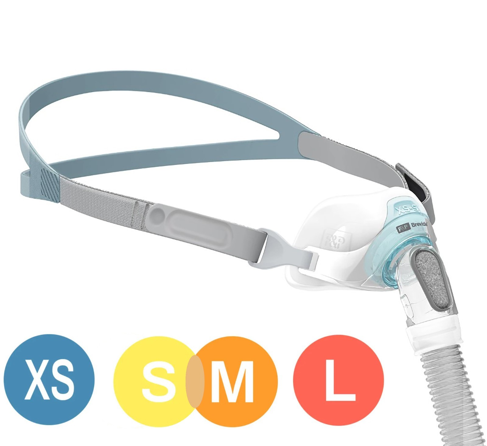 F&P Brevida Nasal Pillows System, Size XS, S/M, L