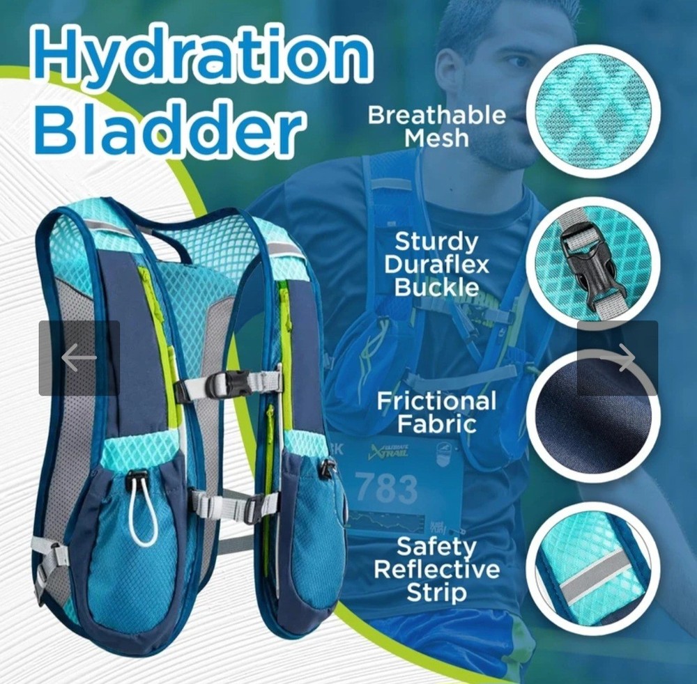 Hydration Pack Backpack, Lightweight Water Backpack with 1.5 L Leakproof Bladder