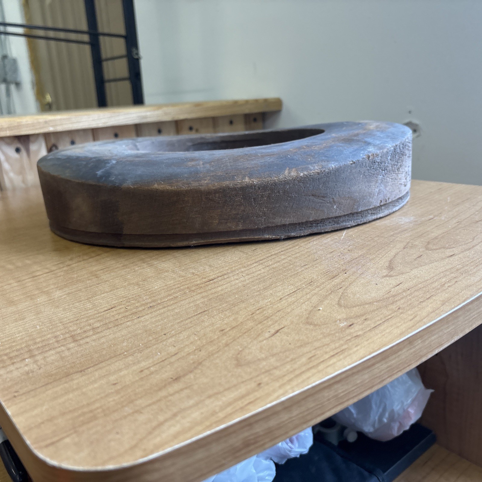 Antique Wooden Block Hat Brim Mold Millinery Form 7 1/8 🔥🔥🔥