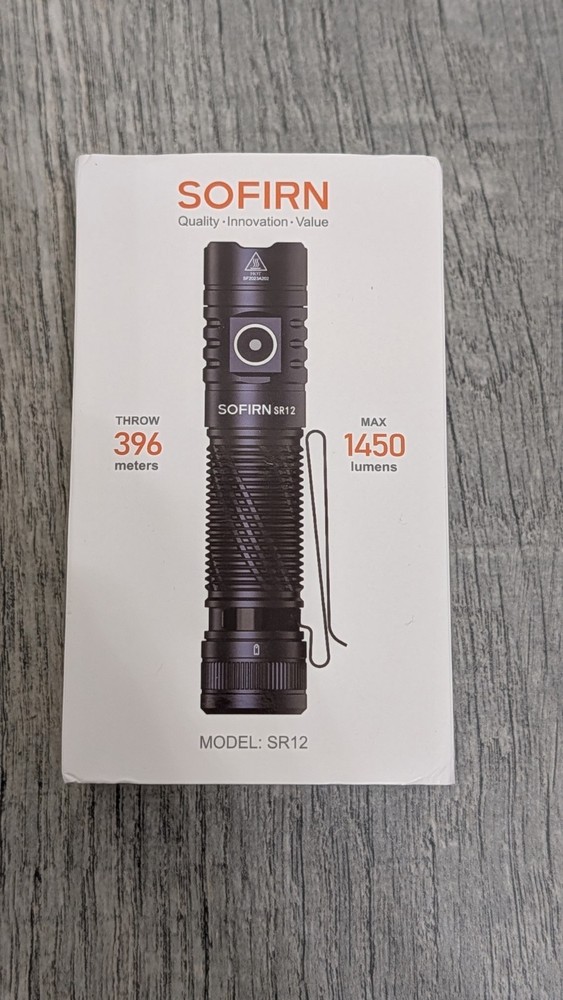 Sofirn SR12 Rechargeable EDC Flashlight 1450LM, SFT25R LED 6000K, USB-C, NEW