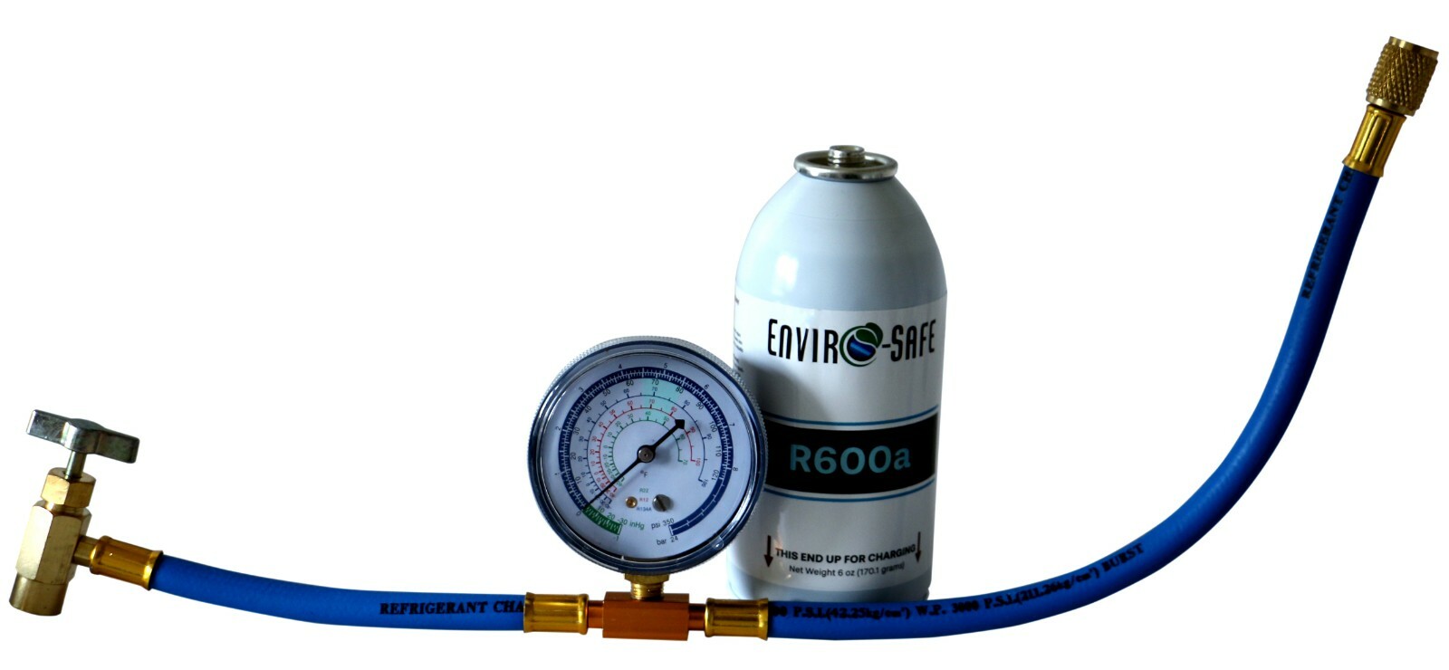Enviro-Safe R600a 1 Can with Gauge Kit #8055
