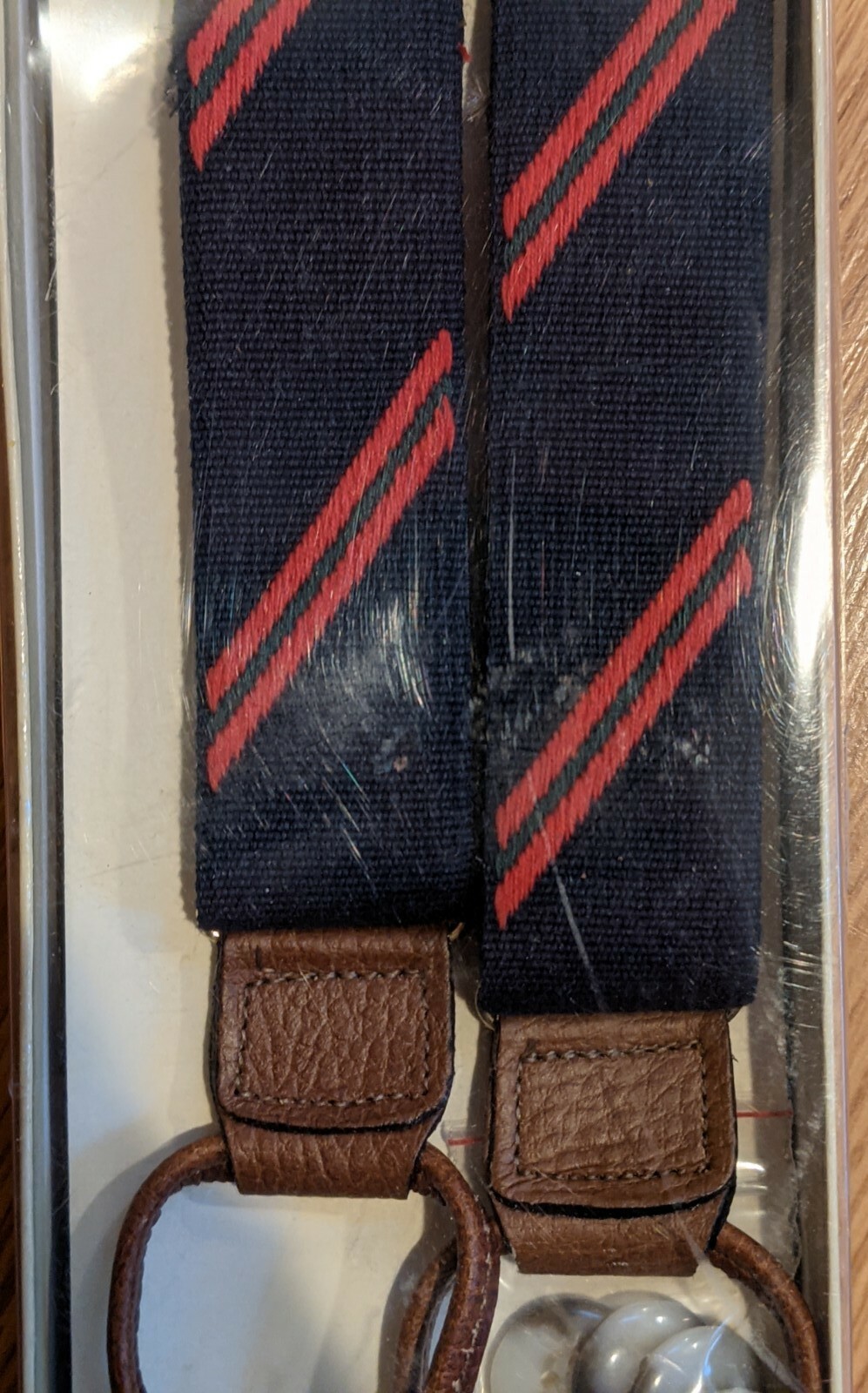 NOS Chesapeake Leather Works Suspenders - New in Box