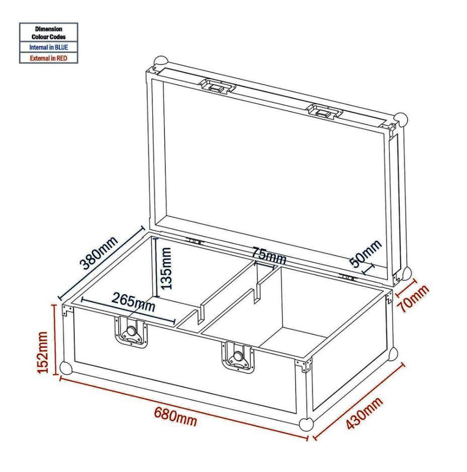 Flight Case for 2x Propeller Fixtures - EQLED017C