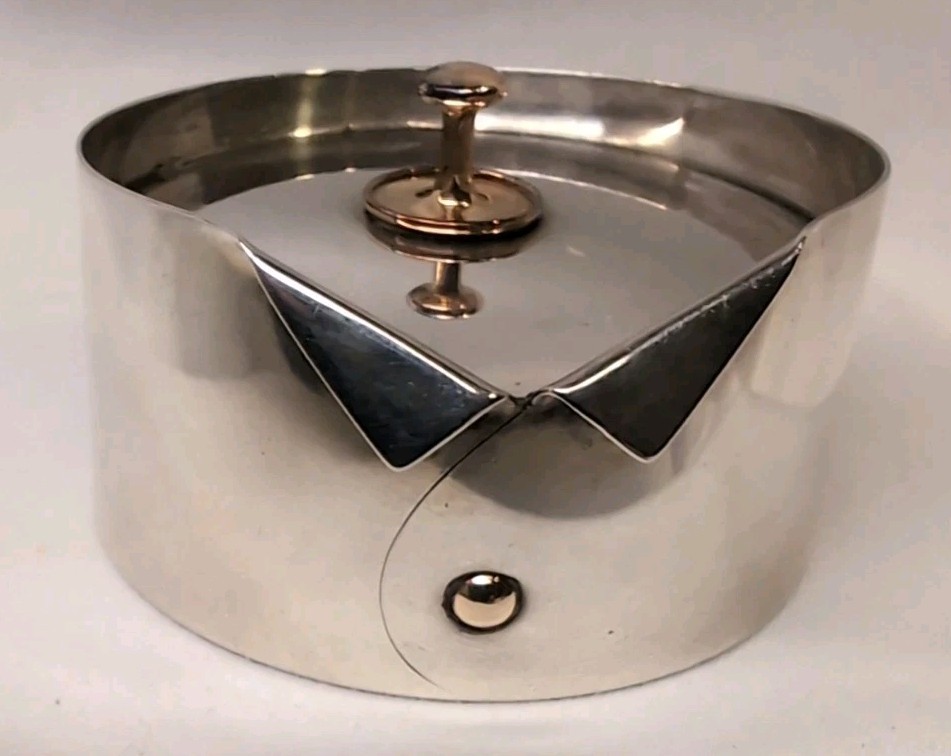 1920's  Sterling Silver Cufflink & Button Trinket Box by Thomae & Son (Cartier)