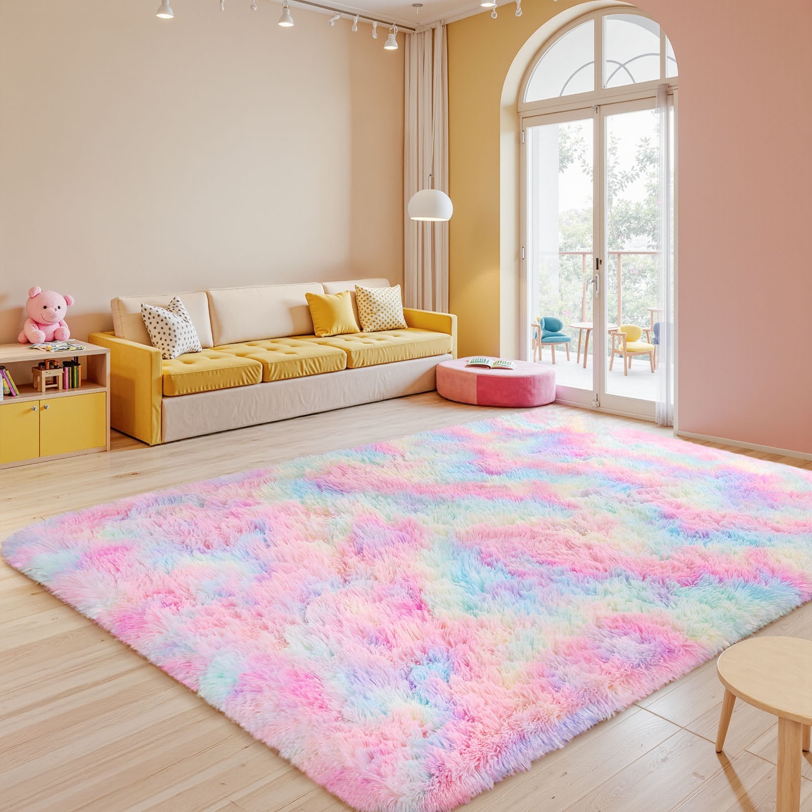 Non-Slip Plush Shag Rug Large Soft Fluffy Floor Carpet for Living Room