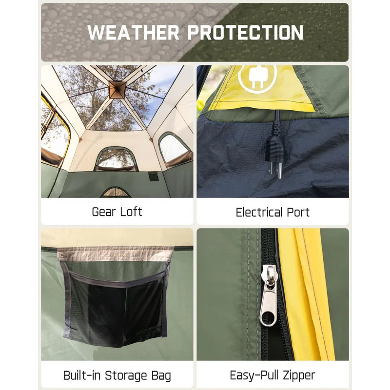 FanttikOutdoor C10 Pro Camping Tent NAVY COLOR 60 Seconds Set Up Windproof & Wat