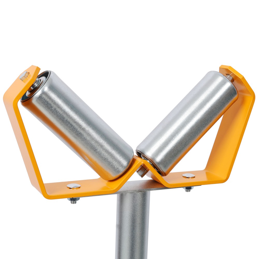 V Shape Heavy Duty Steel Roller Stand Material Support Stand Height Adjustable