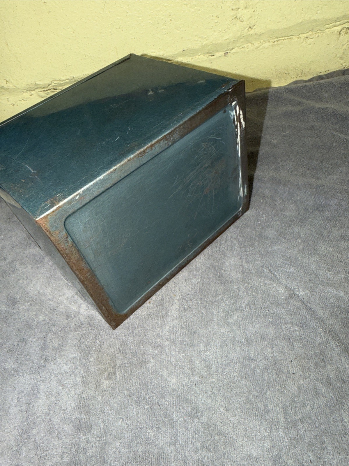 Vintage Metal Industrial 4-Drawer Small Parts Storage Cabinet