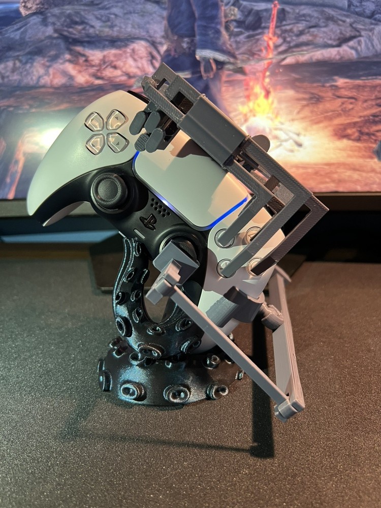 PS5 Controller Stand – 3D Printed Kraken Tentacle | DualSense Display Accessory