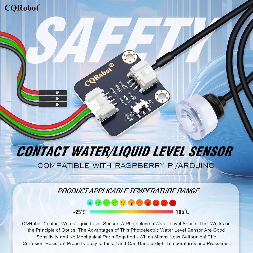 CQRobot Contact Water/Liquid Level Sensor Compatible with Raspberry Pi/Arduino.